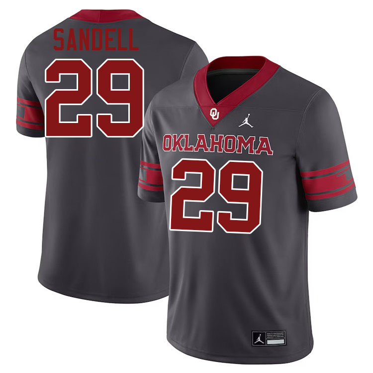 Tate Sandell Oklahoma Sooners Jersey,Oklahoma Sooners Football Uniforms,Jersey-Anthracite